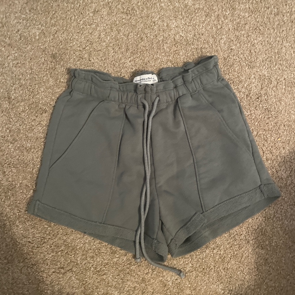 Green Abercrombie Paper bag Shorts